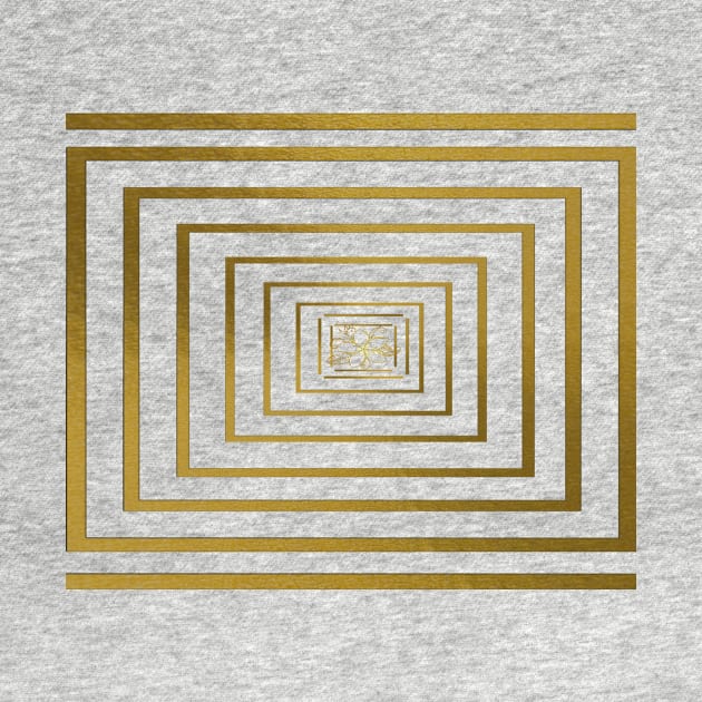 optical illusion illustration in gold color by JENNEFTRUST